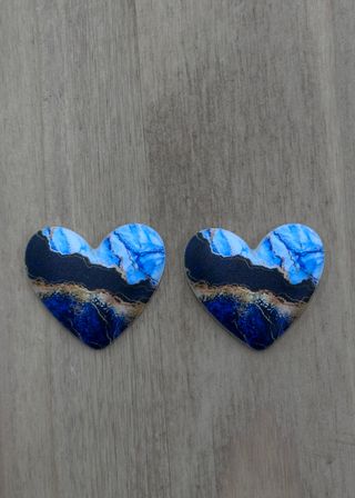 Marble Heart Cabochon