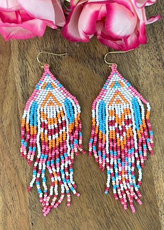 Triangle Colourful Earrings