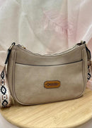 Faux Leather Crescent Shoulder Bag