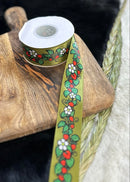 Ojibway Floral Strawberries Ribbon
