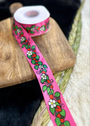 Ojibway Floral Strawberries Ribbon
