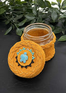 Leather Wrapped Jars