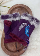 Fingerless Gloves with Faux Rabbit Fur