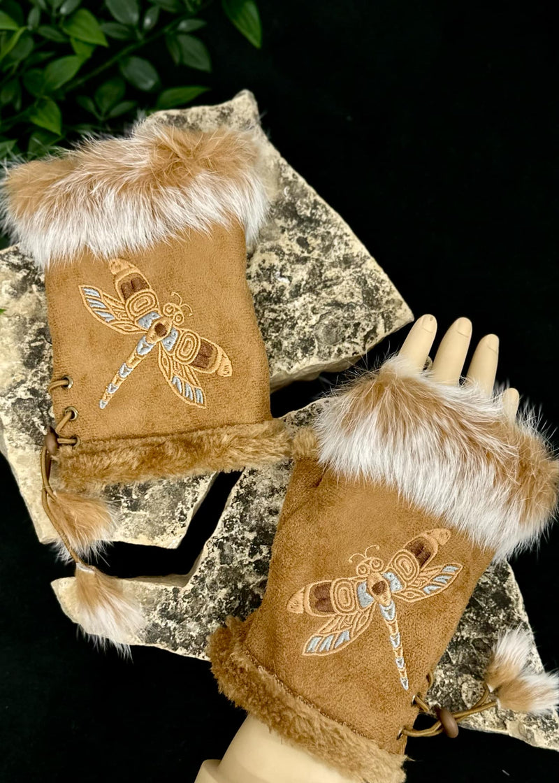 Fingerless Rabbit Fur Gloves