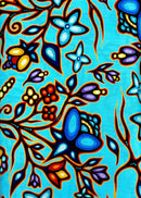 Ojibway Floral Fabric  By Jackie Traverse 2