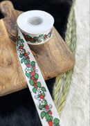 Ojibway Floral Strawberries Ribbon