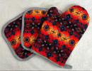 Star Design Oven Mitt & Pot Holder 3 Piece Set