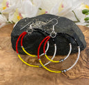 Double Hoop Beaded Earrings