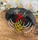 Triple Hoop Beaded Earrings