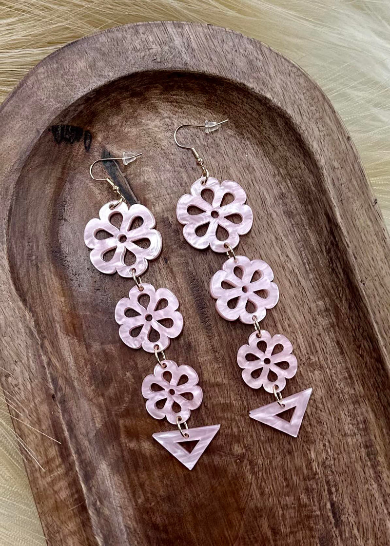 Three Flower Earrings