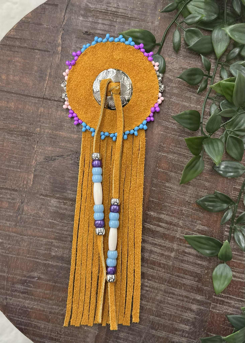 Medium Leather Wrapped Barrettes