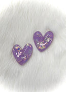Medium Shimmer Heart Cabochons