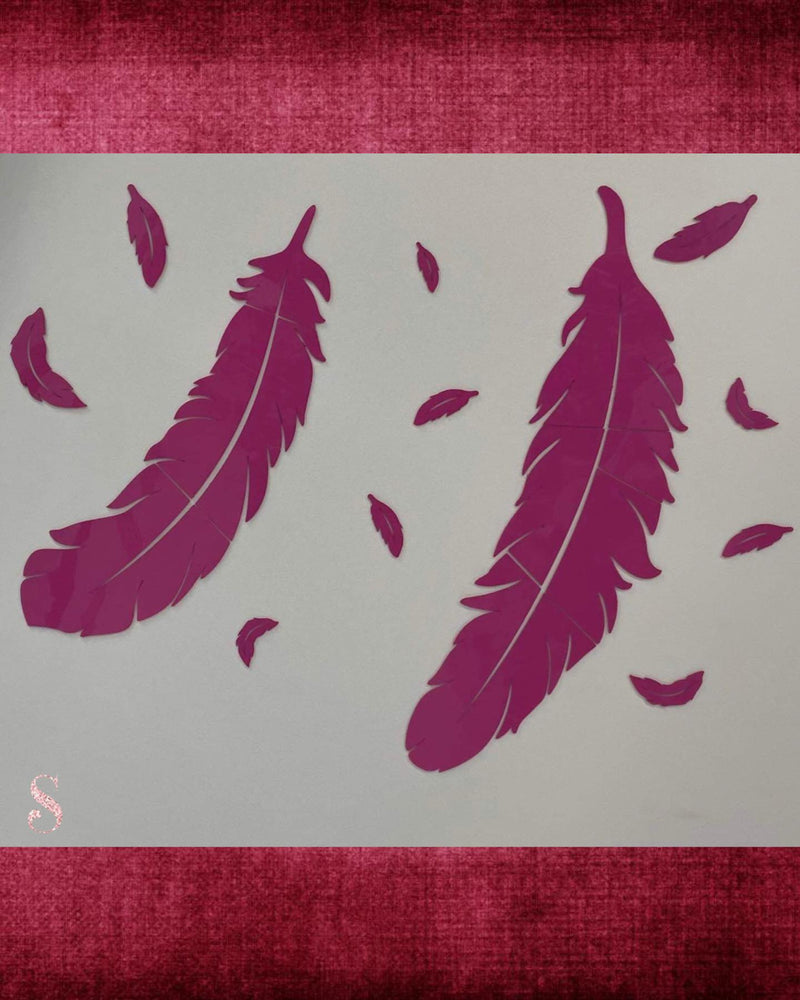 Pink Feather  Decals