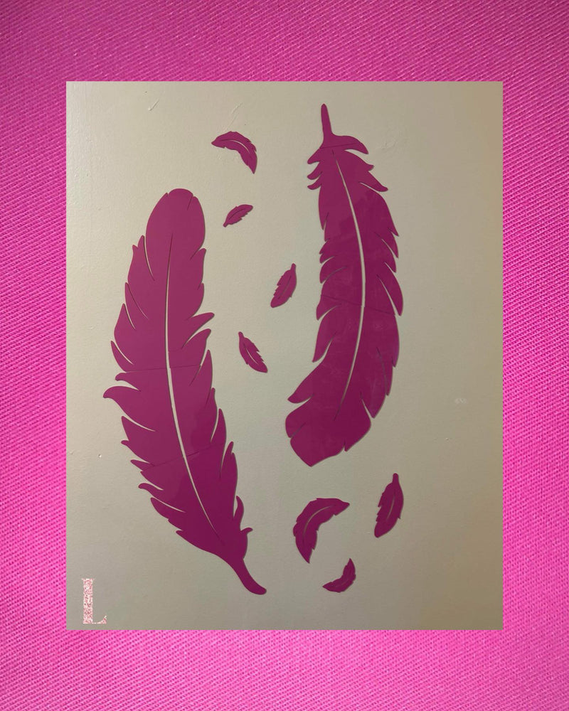 Pink Feather  Decals