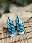 Large Fully Stripe Bone Earrings