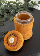 Leather Wrapped Jars