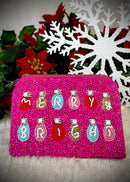 Merry & Bright Beaded Coin Purse