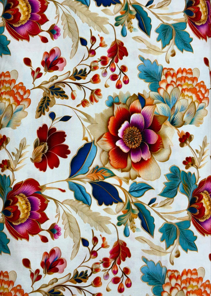 Large Floral Fabric