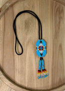 Double Feather Bolo Tie