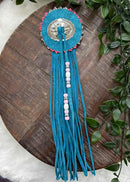 Large Leather Wrapped Barrettes