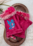 Fingerless Gloves with Faux Rabbit Fur