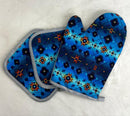 Star Design Oven Mitt & Pot Holder 3 Piece Set