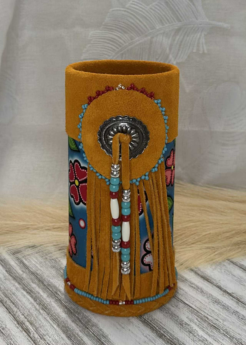 Leather Wrapped Vases