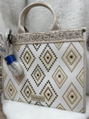 Studded Denim Wrangler Tote