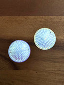 White Circle Shield Cabochons