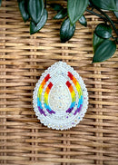 Rainbow Teardrop With Post Phone Holder