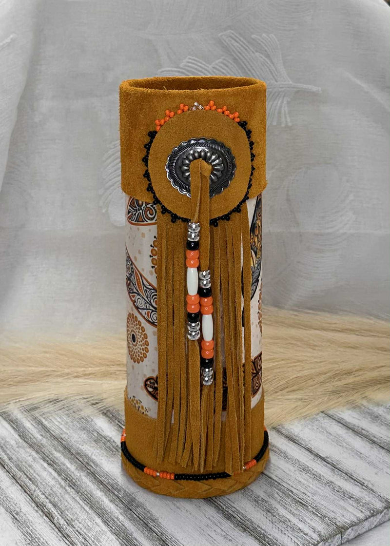 Leather Wrapped Vases