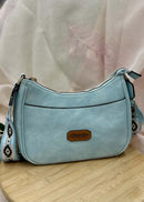 Faux Leather Crescent Shoulder Bag