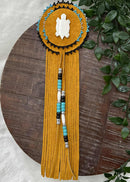 Large Leather Wrapped Barrettes