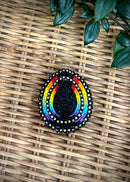 Rainbow Teardrop With Post Phone Holder