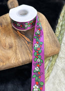 Ojibway Floral Strawberries Ribbon
