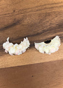 Ruffled Fabric Flower Tassels
