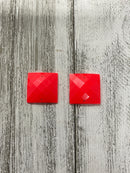 Neon Checkered Cabochons