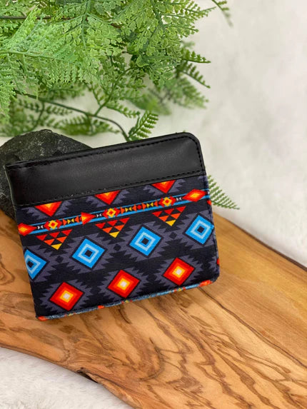 Aztec Fleece & Leather Wallets