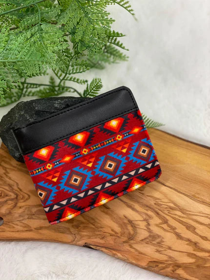 Aztec Fleece & Leather Wallets