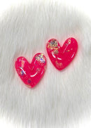 Medium Shimmer Heart Cabochons