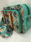 Southwestern Wrangler Crossbody with Wallet Compartment