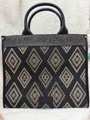 Studded Denim Wrangler Tote