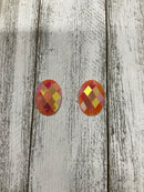 Neon Checkered Cabochons