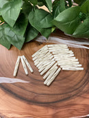 Bone Spiral Cut Beads