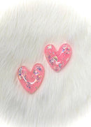 Medium Shimmer Heart Cabochons