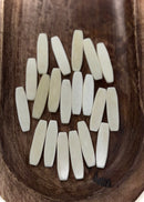 Flat Oval Bone Beads