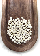 White Round Bone Beads