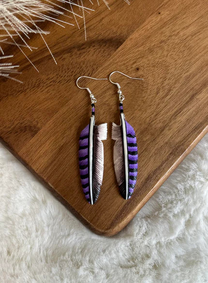 Half Painted Bone Earring