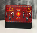 Medicine Wheel Leather Mens Wallets