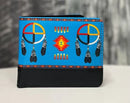 Medicine Wheel Leather Mens Wallets